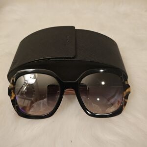 Prada Black and Tortoise Sunglasses with Case